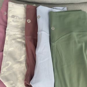 Lululemon leggings, no pockets. Size 4, tags not included as they were removed